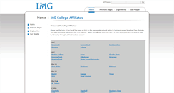 Desktop Screenshot of imgcollegeaffiliates.com